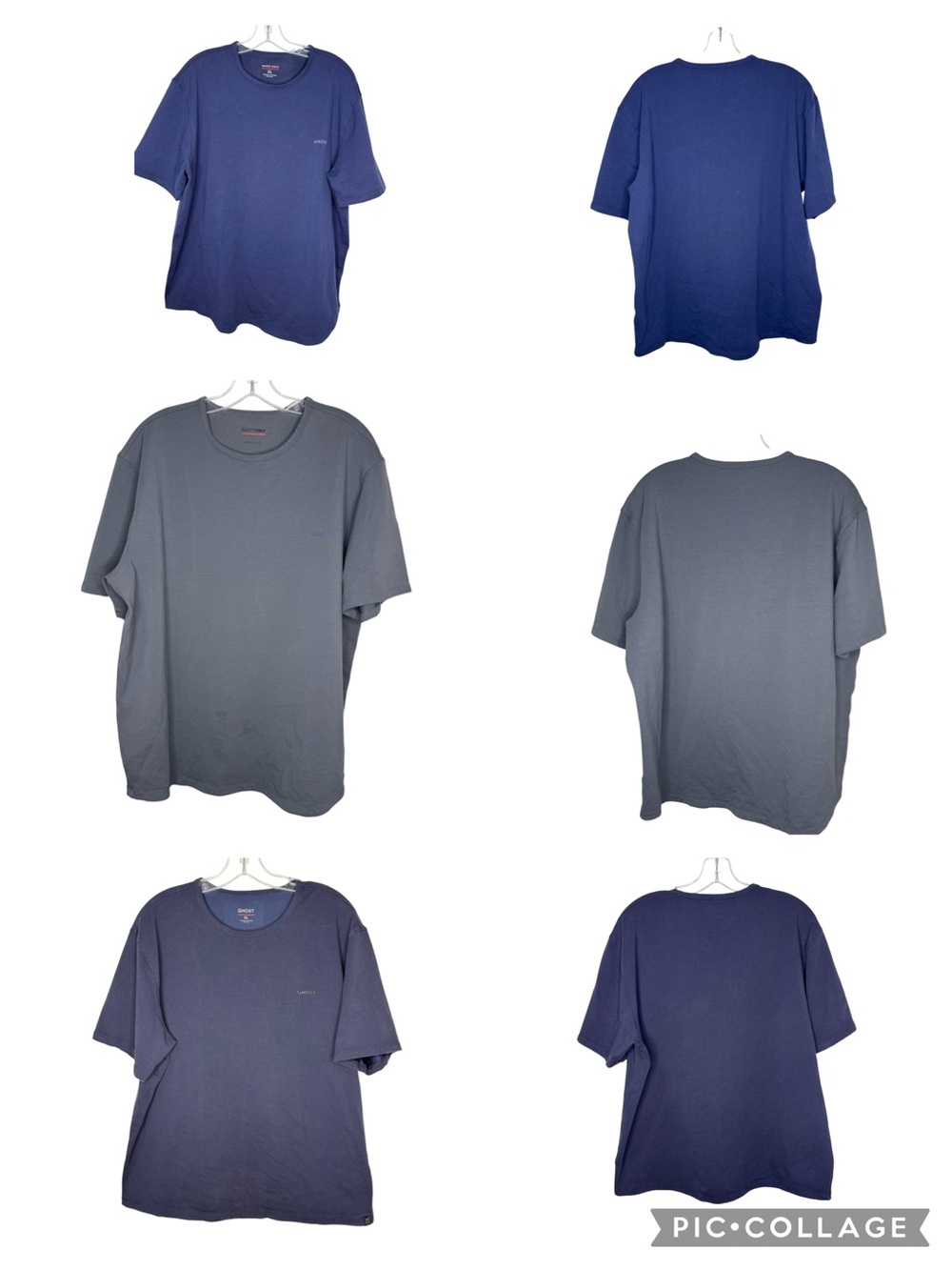 Ghost Golf Short Sleeve Tee Shirts Bundle of 3 Gray and Blue - Size XL